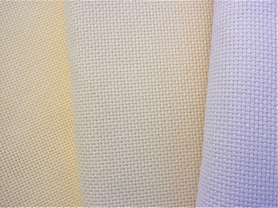 100 x 110 cm Aida 16 white cross stitch fabric | 6,4 stitches per cm