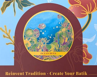 Batik Fabric Painting Kit: Craft Kit for Adults, Children, Beginners, Ocean Sea