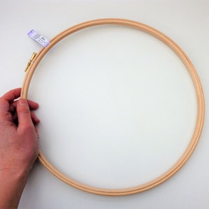 12 inch wooden embroidery hoop, high quality UK brand Elbesee, cross stitch hoops image 3