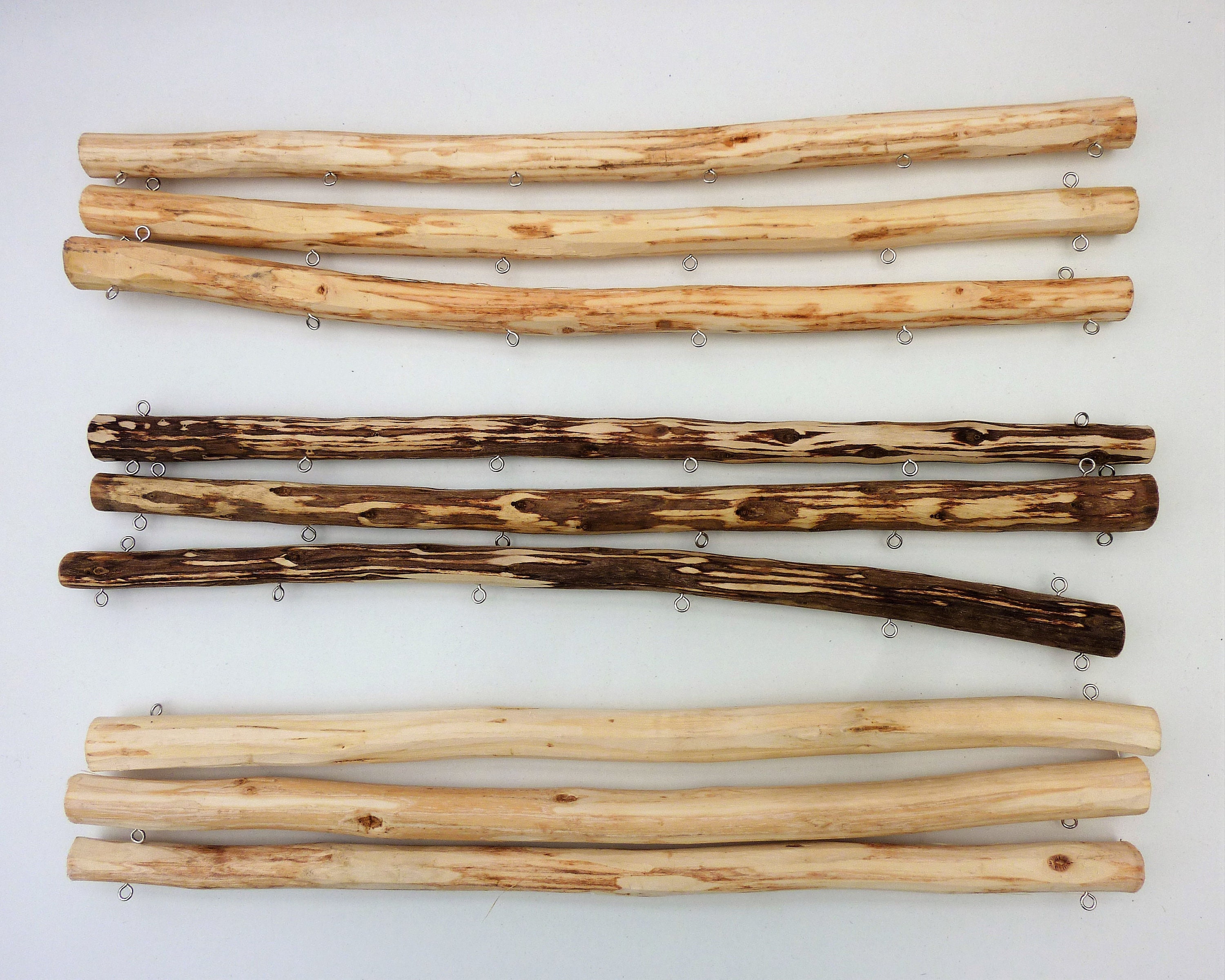 3 Wooden mounting sticks for wall hangings and home decor 40cm Etsy