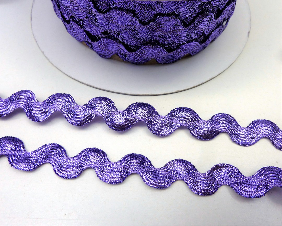 Metallic Purple Ric Rac Trim Sew on Sparkly Wavy Edging Etsy UK