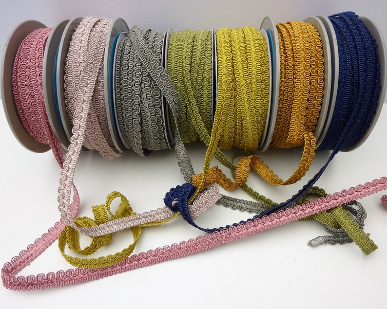 Grey Upholstery Trim Scalloped Furniture Trim Gimp Braid Etsy