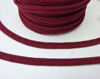 Galeron (trim) à Franges Et Glands Bordeaux/or/vert Olive - Largeur 3 1/4 Pouces, 3 Yards