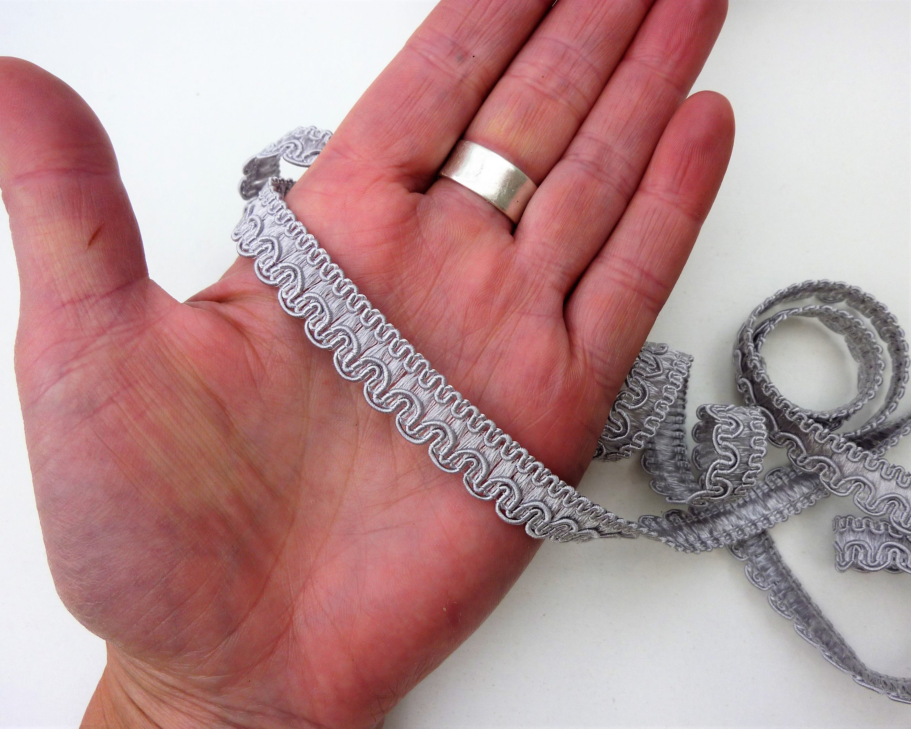 Light Grey Upholstery Trim Silver Scalloped Furniture Etsy UK