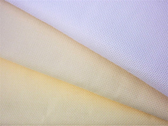 100 x 110 cm Aida 16 white cross stitch fabric | 6,4 stitches per cm