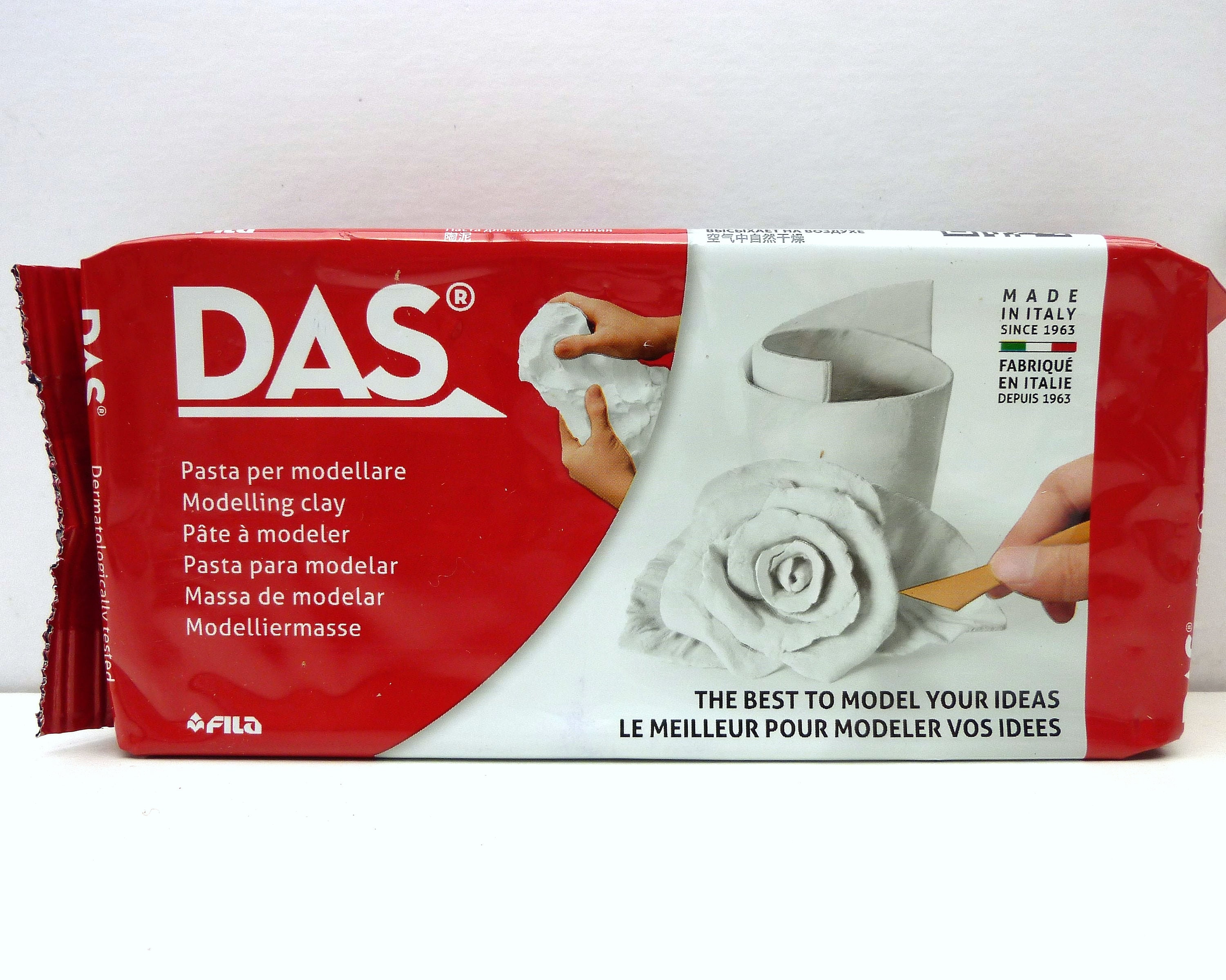 Das Air Drying Clay, Modelling Material White 500g Block 