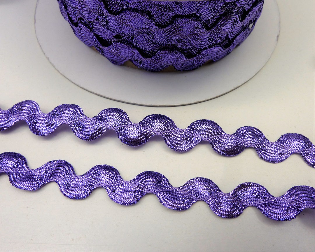 Metallic Purple Ric Rac Trim Sew on Sparkly Wavy Edging - Etsy