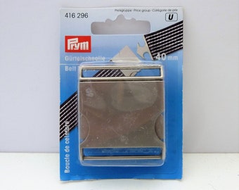 Prym Metal Belt Buckle, Matte Silver, 30mm or 40mm