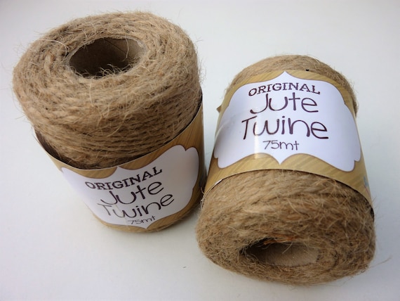 Jute Twine: 75m Roll, 2 Ply, Natural Rustic String