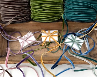 Thin Velvet Ribbon Trim 4.5mm: Wedding Invitations Favours Christmas Crafts