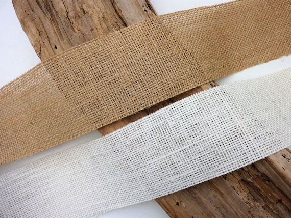1M Woven Natural Rustic Jute Burlap Hessian Ribbon Tape Wedding Chair Sash Bows