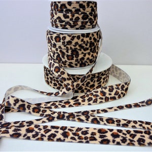 Leopard print velvet ribbon trim, animal print, jaguar spots, 10mm 15mm 25mm