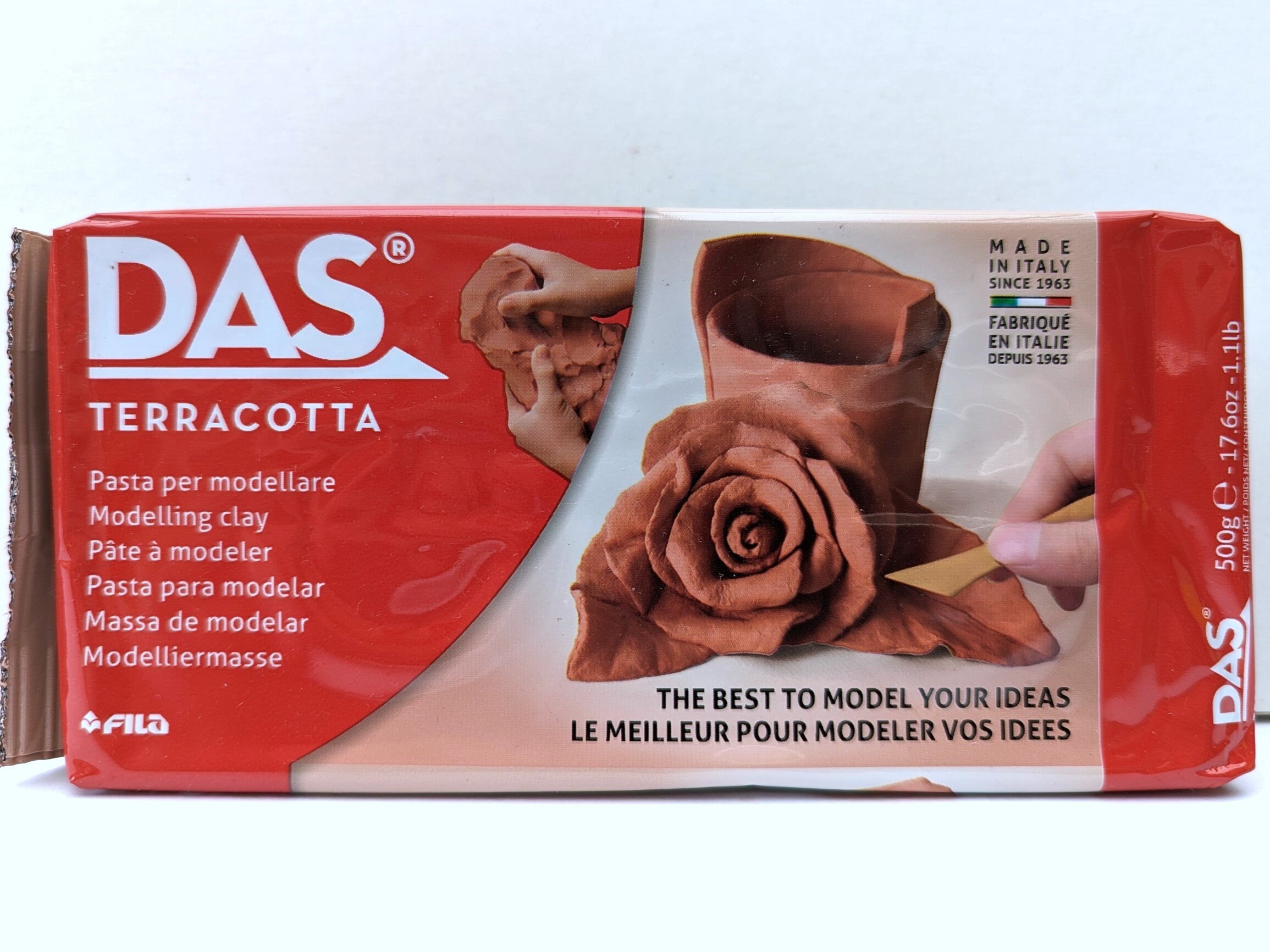 DAS Air Dry Modelling Clay 500g Terracotta - Polyform Scenery Sculpture Terrain