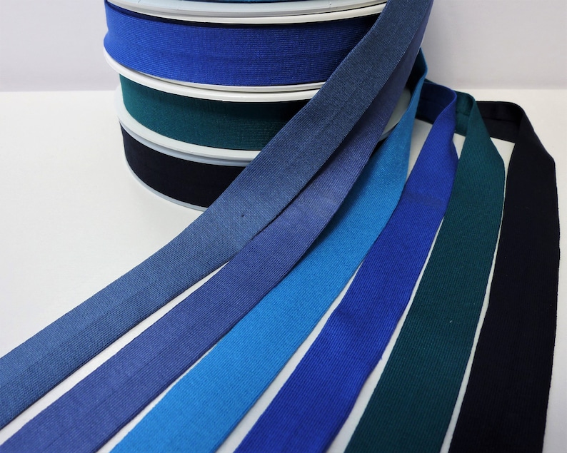 Blue jersey bias binding navy teal royal light dark soft Etsy