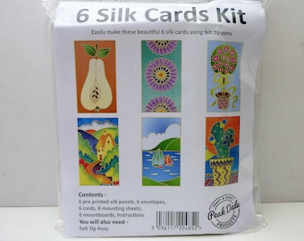 Silk card making kit, make your own greetings cards, art craft kits for adults or kids