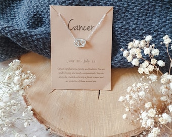 minimalist necklace cancer cancer zodiac sign