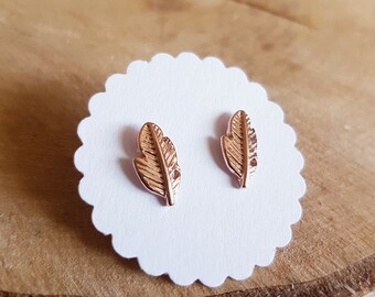 Minimalist Earrings Earrings Earring Jewelry Pen Feather Boho Leaf Gift