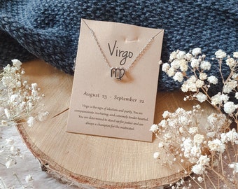 minimalist necklace Virgo Zodiac sign