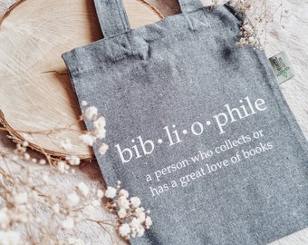 Buchtasche »bibliophile« personalisierbar