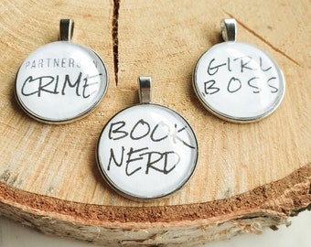 ChainChain Keychain Pendant Booknerd