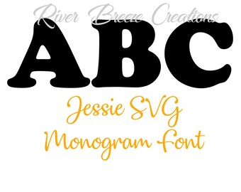 Jessie Font Svg, Bold Fonts Svg, Cricut Svg designs, Svg cutting files, Svg file for Cricut, Svg file for Silhouette, Instant Download