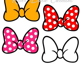 Minnie Mouse Bow Svg File Disney Polka Dots For Silhouette Instant Download