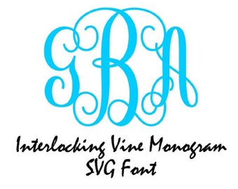 Monogram Svg, Monogram Font SVG, Silhouette Svg, Cricut Svg designs, Svg file for Cricut, Svg file for Silhouette, Instant Download