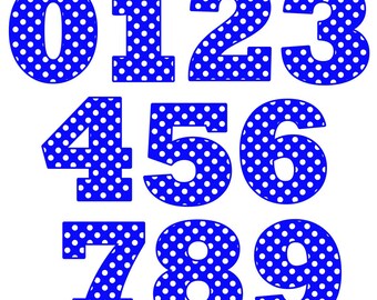 Polka Dots Numbers Svg, Birthday Font Svg, Cricut Svg, Silhouette Svg, Svg cut file for Cricut, Svg for Silhouette, Instant Download