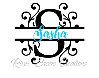 Download Split monogram s | Etsy