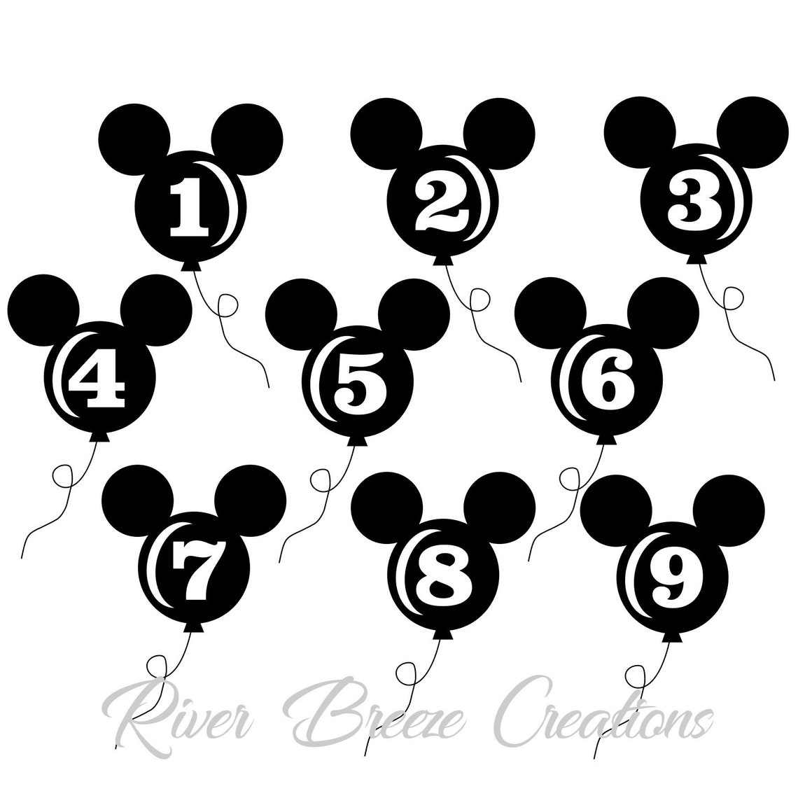 Download Mickey Mouse Balloon Svg Mickey Mouse Birthday Balloon Svg | Etsy