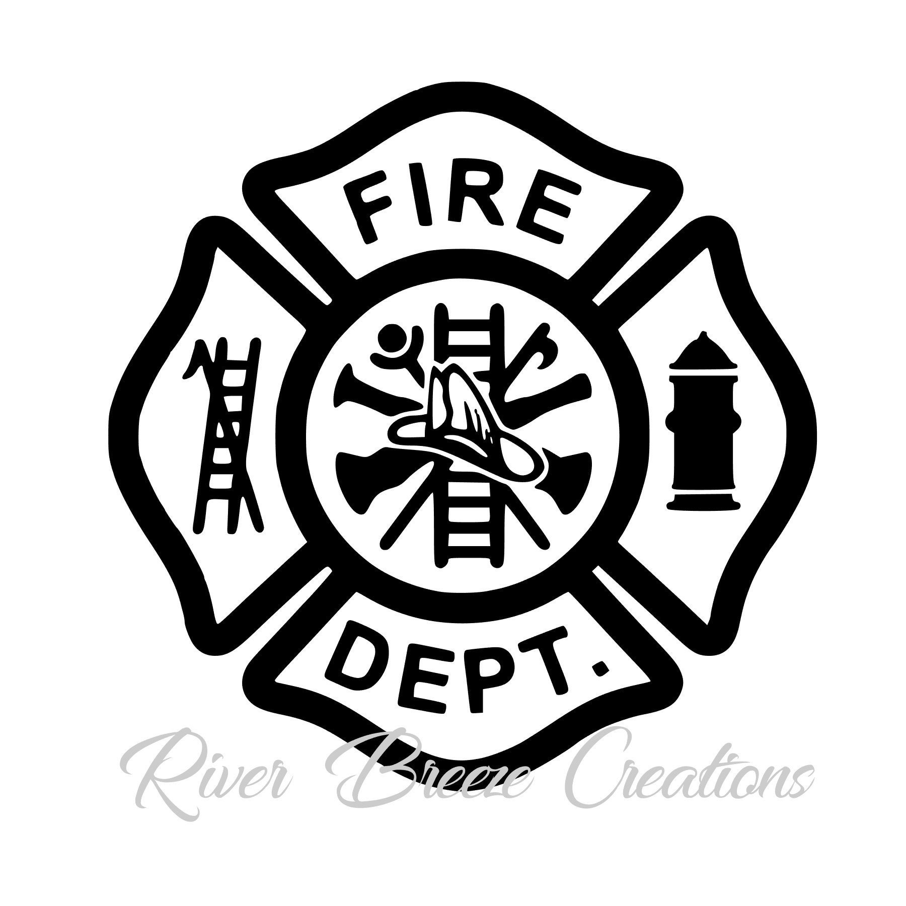 Fire Department Svg Silhouette Svg EMS Svg Svg file for | Etsy