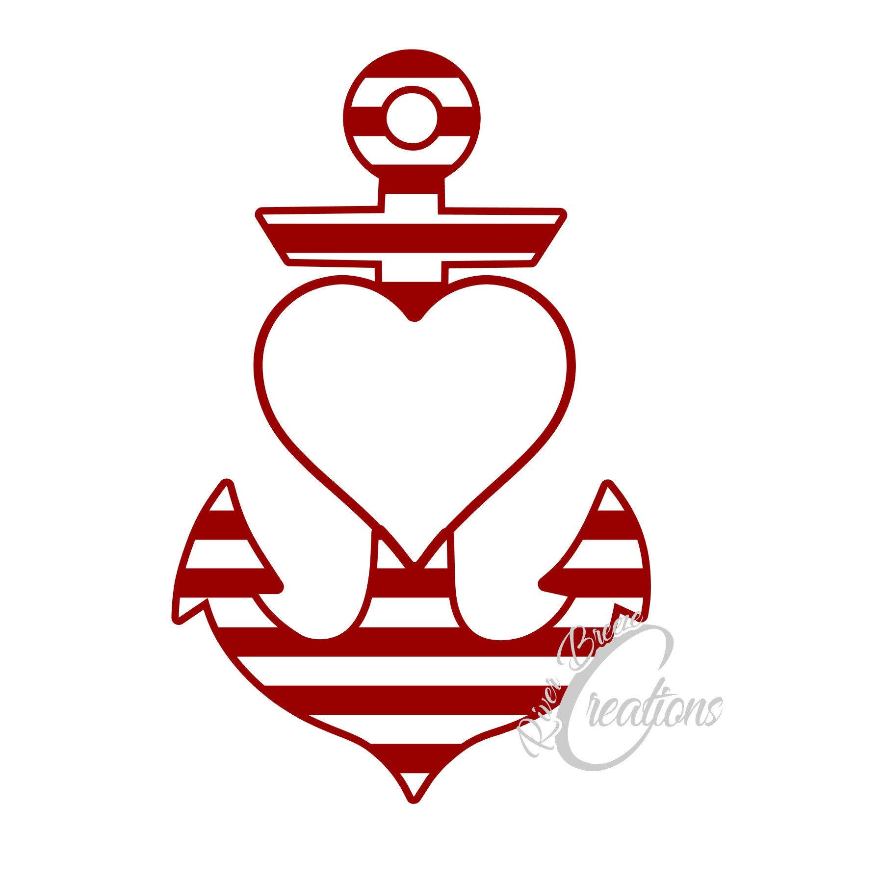 Download Split Anchor Monogram Svg Silhouette and Cricut Svg Navy ...