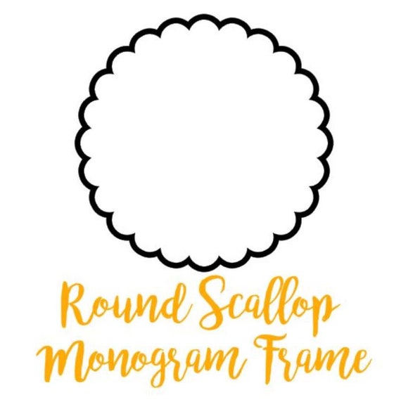 Download Round Scallop Frame svg silhouette svg cricut svg Frame ...