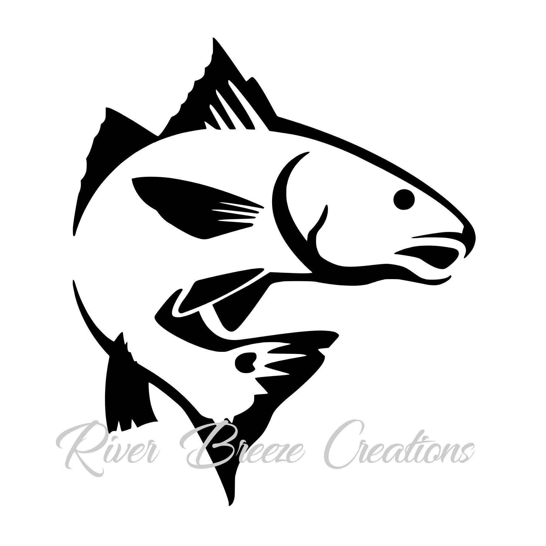 Download Red Fish Svg Silhouette Svg Cricut Svg Jumping Fish Svg | Etsy