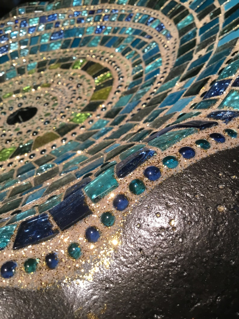 Mosaic Glass Bird Bath 4 Etsy