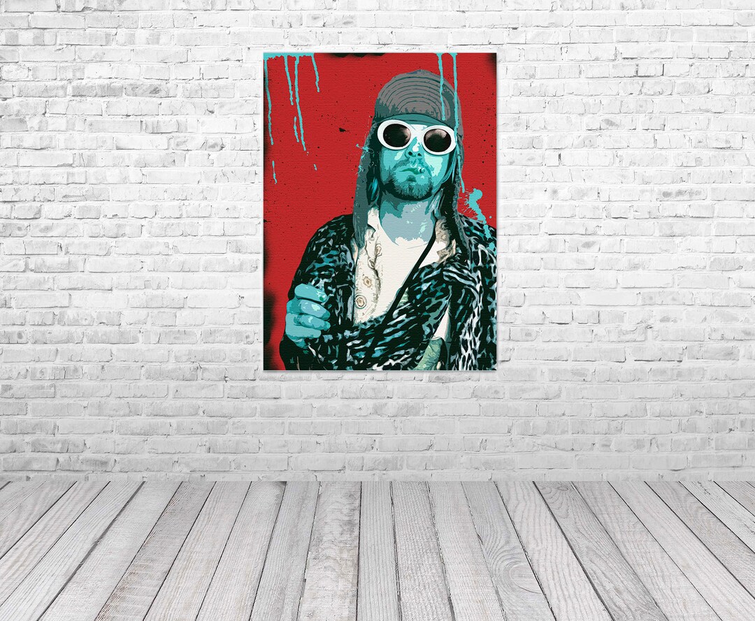 Kurt Cobain Nirvana Canvas Print Artwork 18x24 or 24x36 Painting Pop ...