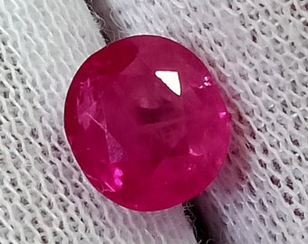 Old Burma Ruby, Natural Ruby, Old Cut Ruby, 1.60 Cts., Oval Ruby, Purple Pink Ruby, Ruby Burma, Myanmar Ruby Oval, Loose Ruby, Burmese Ruby