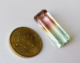 Rare Bicolor Tourmaline, 41.47 Cts., Afghan Tourmaline, Bi Colour Tourmaline, Bi Color Tourmaline, Rare Earth Mineral, Unheated, Untreated