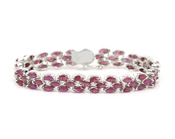 Ruby , Ruby Handmade , Ruby Bracelet , Ruby Jewelry , Ruby Silver Bracelet ,  Ruby Silver 925 Jewelry , Ruby Marquise Bracelet , Silver