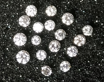 VS Qualitätsdiamanten, Naturdiamant, 1,53 cts. Natürliche Diamantrunden, runder Brilliantschliff, Diamantrunde, Diamantreihe