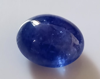 21.56 Cts, Large Cabochon Tanzanite, Oval Tanzanite, Tanzanite Oval Cabochon, Tanzanite Gemstone , Tanzanite Oval , African , Oval Tanzanite