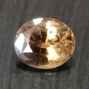 Cognac Shade Zircon, Natural Zircon, Zircon, 1.38 Cts., Zircon Oval, Sri Lanka Zircon, Loose Zircon, Cognac Shade, Zircon Oval Shape