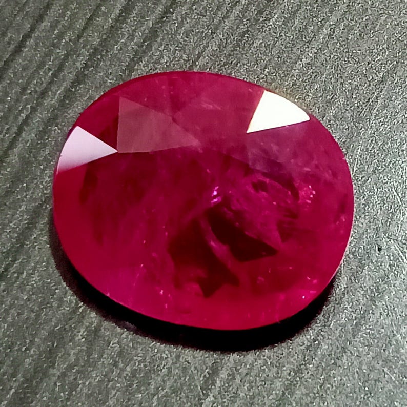 Large Natural Ruby, Myanmar Ruby, Ruby Oval, 7.67 Cts, Burmese Ruby, Burma Ruby, Deep Purplish Red Ruby, Top Quality Ruby, Ruby Oval Facet image 3