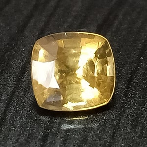 Lemon Yellow Zircon, Natural Zircon, Zircon, 0.79 Cts., Zircon Cushion, Sri Lanka Zircon, Loose Zircon, Lemon Yellow Zircon, Cushion Shape