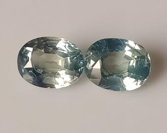 Unheated, Teal Sapphire, 1.78 Carats, Oval, Pair, Teal, Sapphire, Natural Sapphire, Teal Sapphire Oval, Oval Sapphire