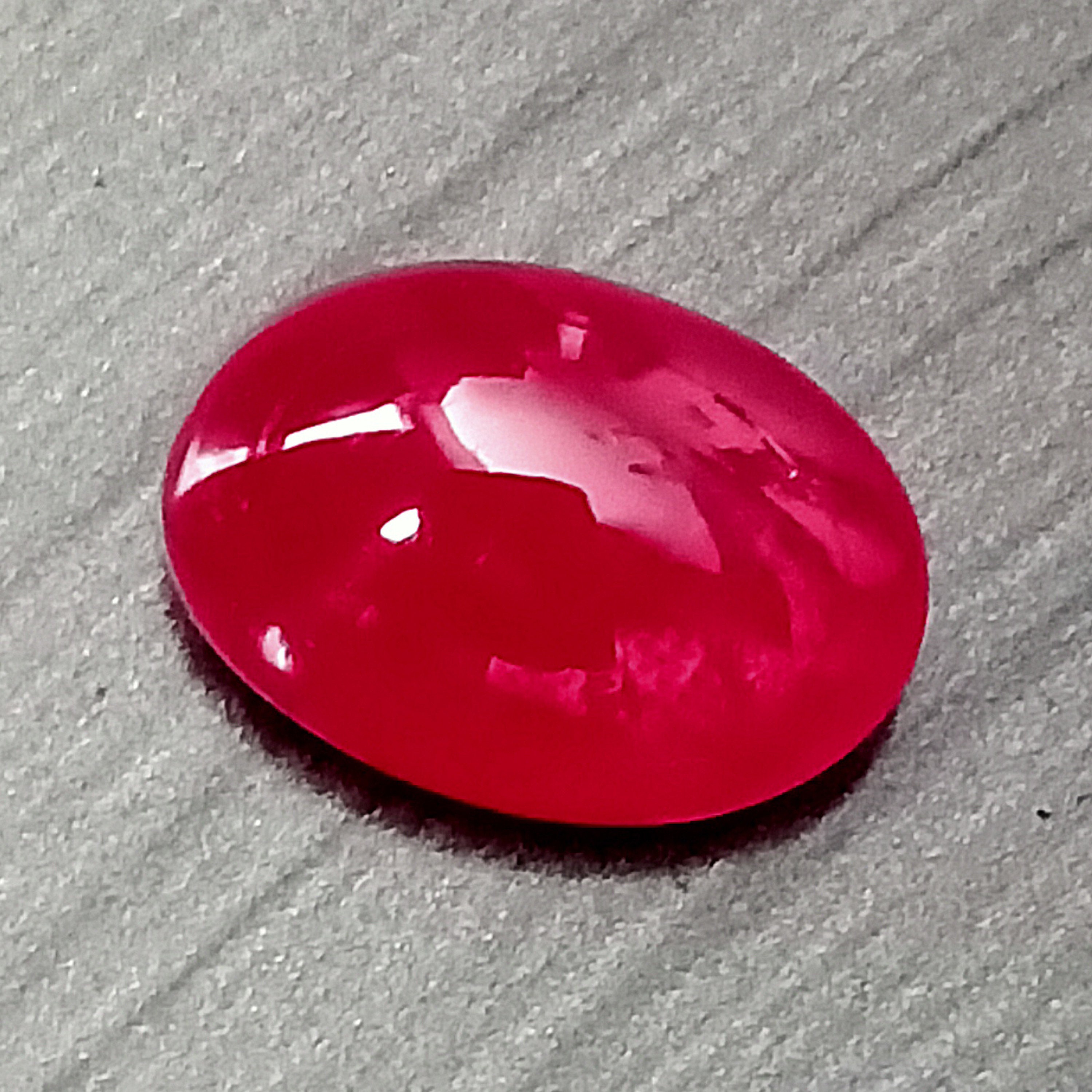 天然ルビー、ルビー カボション、ビルマ産ルビー、4.06 カラット