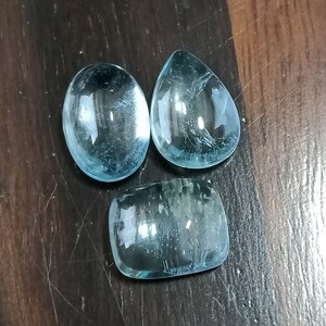 Untreated, Unheated, Aquamarine, Oval, Pear Shape, Cushion, Cabochon, 13.95 Cts., Natural Brazil Aquamarine, Aquamarine , Loose Aquamarine