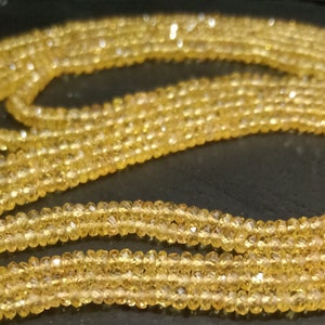 Premium Quality , Yellow Songea Sapphire , 232.21 Cttw. ,  Sapphire Beads , 5 Strand Necklace , Songea Sapphire Necklace , Yellow Sapphire