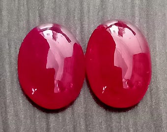 3.26 Cts., No Heat Ruby, Pigeon Blood Ruby, Ruby Earrings ,Oval Cabochon, Ruby Oval Cabochon, Ruby, Cabochon Ruby, Oval Ruby, Myanmar Ruby