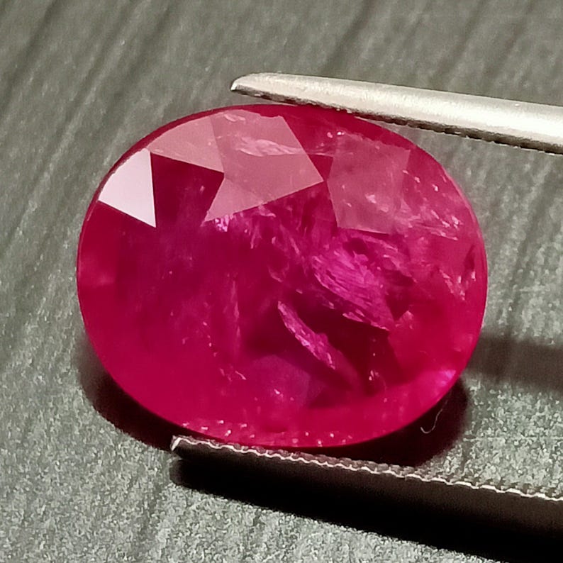 Large Natural Ruby, Myanmar Ruby, Ruby Oval, 7.67 Cts, Burmese Ruby, Burma Ruby, Deep Purplish Red Ruby, Top Quality Ruby, Ruby Oval Facet image 5
